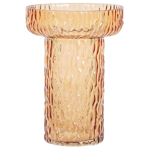 Verre Vase à fleurs 20 cm Orange PLATANIA