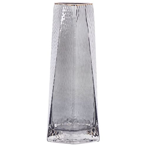 Verre Vase à fleurs 27 cm Gris Doré LILAIA
