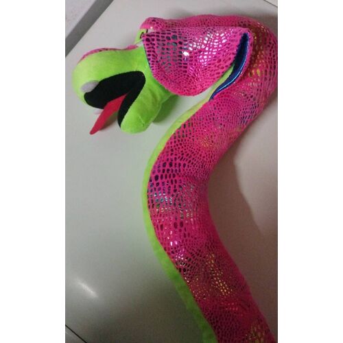 Peluche Dragon Vert Et Rose 