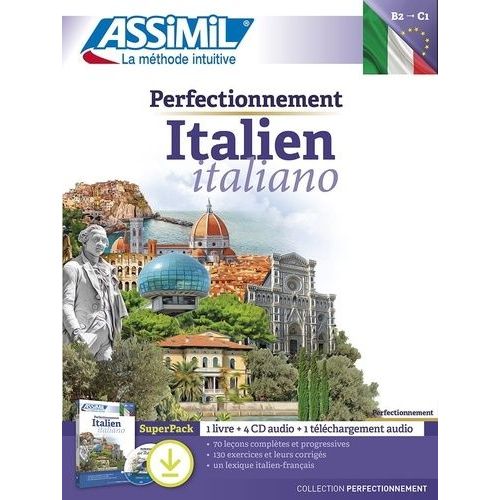 Perfectionnement Italien B2-->C1 - Superpack (4 Cd Audio)
