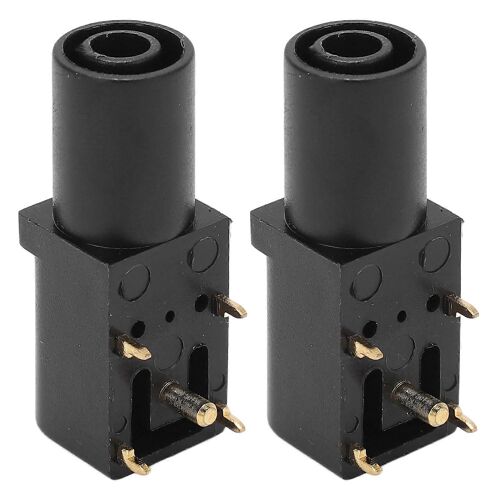 2pcs PCB Panel Socket 4mm Soudé Type Bonne conductivité électrique Sécurité Banana Socket pour les multimètres Test de tensionNoir