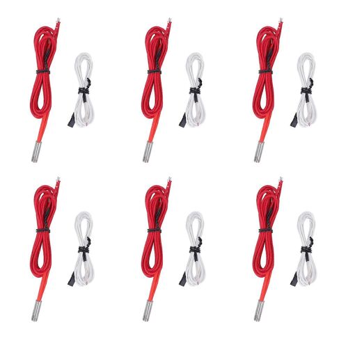Accessoires de kit de hotend d'imprimante 3D 6 pièces 12 V 40 W tuyau de tube chauffant et thermistance 6 pièces