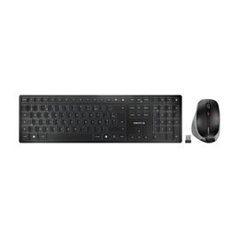 CHERRY DW 9500 SLIM - Ensemble clavier et souris - sans fil - 2.4 GHz, Bluetooth 4.0 - AZERTY - Français - commutateur : CHERRY SX - gris, noir - emballage sans plastique