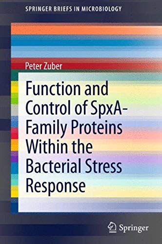 Function And Control Of The Spx-Family Of Proteins Within The Bacterial Stress Response