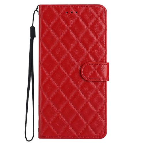 Flip Étui Pour Huawei P10 Tpu Antichoc Folio Magnétique Bicelle Titulaire De Fentes Pour Cartes Portefeuille En Cuir Pu - Rouge