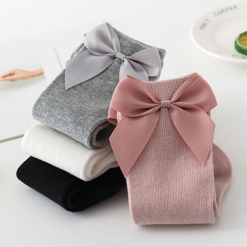 Chaussettes Hautes En Coton À Noeud Solide Pour Bébé, Jolies Chaussures Antidérapantes Pour Nouveau-Né, Filles Et Garçons, Pantoufles Pour Enfants, Vêtements, Printemps Et Automne