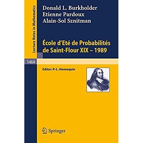 Ecole D'ete De Probabilites De Saint-Flour Xix - 1989