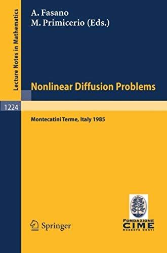 Problems In Nonlinear Diffusion: Lectures Given At The 2nd 1985 Session Of The Centro Internazionale Matematico Estivo (C. - I.M.E.) Held At Montecatini Terme, Italy, June 10 - June 18, 1985