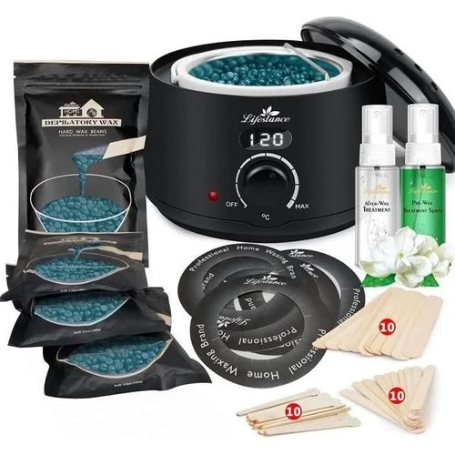 Lifestance Chauffe Cire Epilation Professionnelle Inclure 42 Accessoires D'épilation À Domicile Kit Epilation Cire Pour Tous Les31 