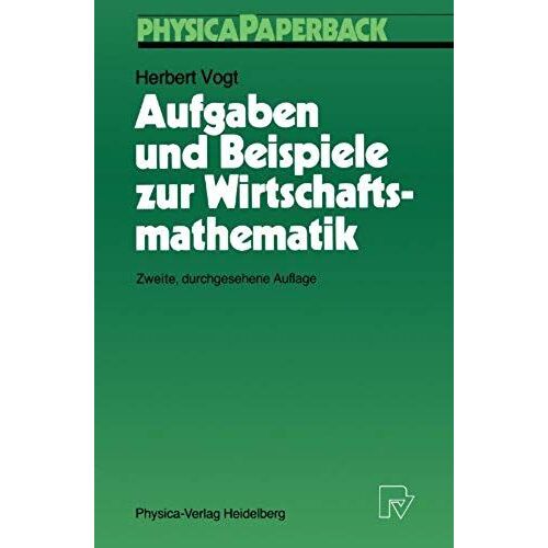 Aufgaben Und Beispiele Zur Wirtschaftsmathematik