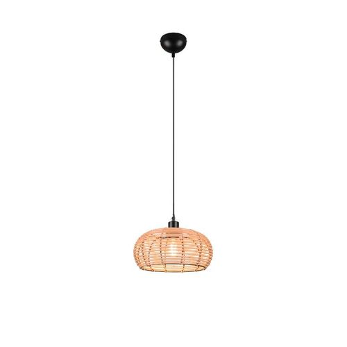 Suspension Led Métal Et Rotin Culot E27 29 Cm - Trio - Inga