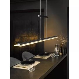 Suspension Led Filaire Sable Noir Et Verre Fumé - Fischer & Honsel - Scalea