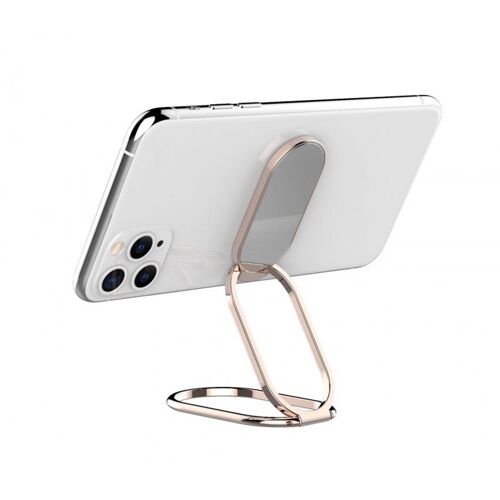 Anneau De Téléphone Portable Monté À L'arrière, Support Magnétique, Support De Bureau En Métal, Support De Téléphone Portable Ultra-Mince, Possède Un Ascenseur, Or, Argent, Universel