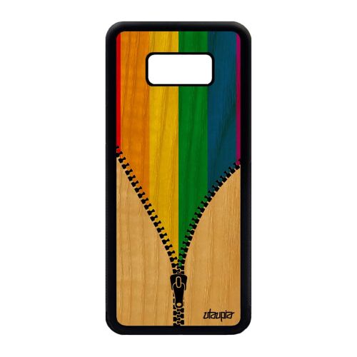 Coque Bois Samsung Galaxy S8 Plus Silicone Drapeau Gay Pride Lgbt Rainbow Housse Parade Marche Des Fiertés Gaypride Pas Cher Lesbien