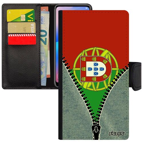 Coque Rabat Apple Iphone 5 5s Se Portefeuille Drapeau Portugal Portugais Jo 4g Coupe Du Monde Jeux Olympiques Housse 32 Go Foot Euro