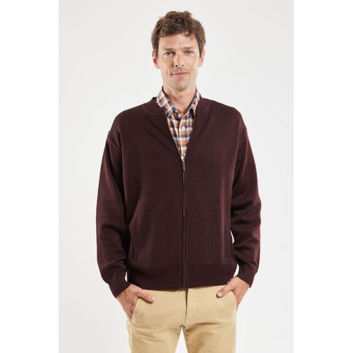 Gilet Zippé - Laine Mérinos Et Acrylique