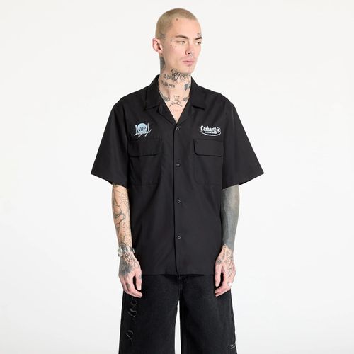 Chemise Carhartt Wip Short Sleeve Deli Shirt Unisex Black/ Bluebird S