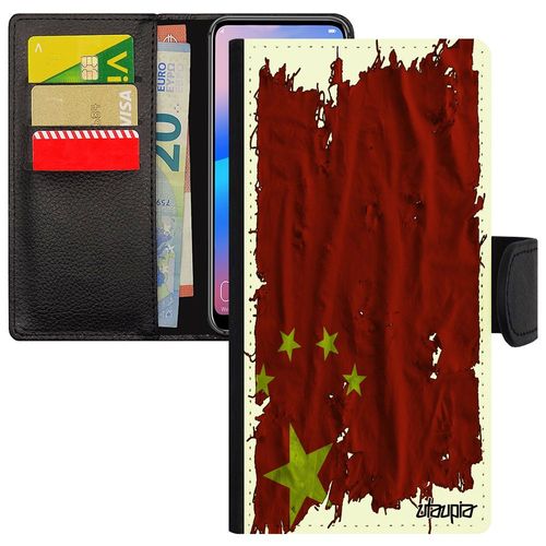Coque Drapeau Chine Chinois Iphone 12 / 12 Pro Simili Cuir Rabat Jo Football Jeux Olympiques Noir Magnetique Foot Tissu 128 Go