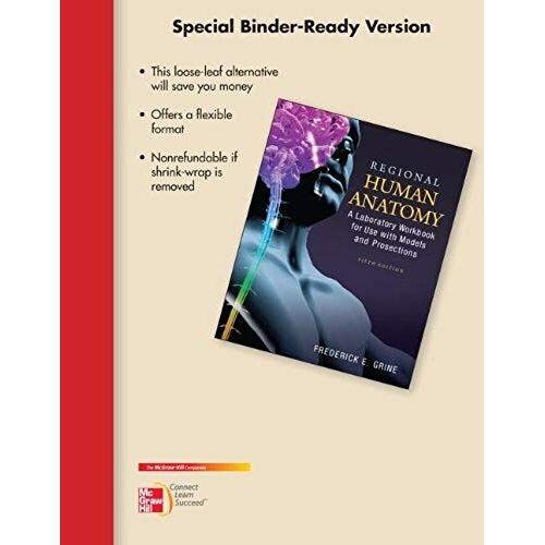 Loose Leaf Version Of Regional Human Anatomy: A Laboratory Workbook For Use With Models & Prosections