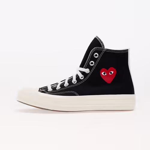 Chaussures Baskets Converse X Comme Des Garçons Play Chuck 70 Hi Black/ Red/ Egret Eur