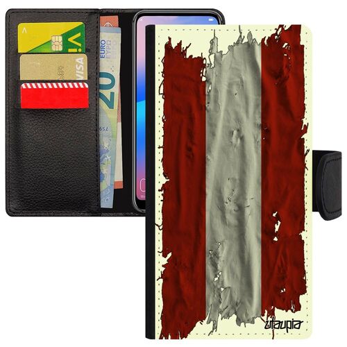 Coque Drapeau Autriche Autrichien Telephone Iphone 12 / 12 Pro Portefeuille Coupe D'europe Euro Coupe Du Monde Portable Basket