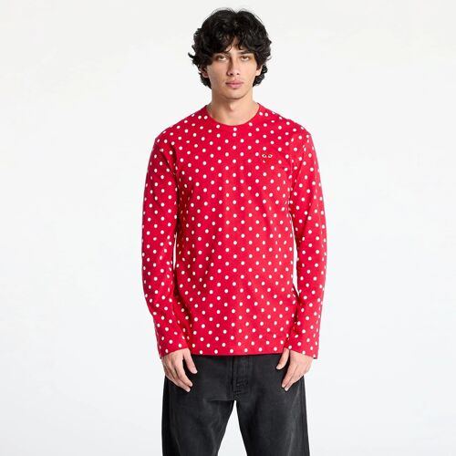T-Shirt Comme Des Garçons Play Heart Logo Long Sleeve Tee Unisex Red L
