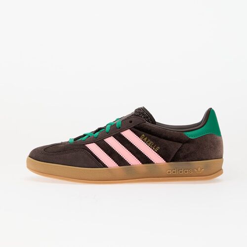 Chaussures Baskets Adidas Gazelle Indoor W Dark Brown/ Glow Pink/ Court Green Eur