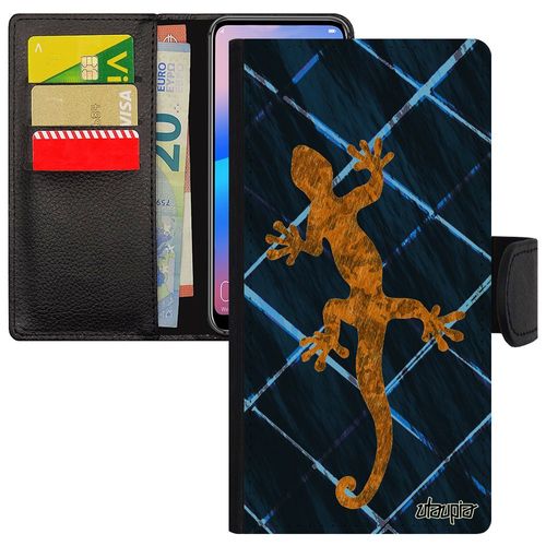 Coque Samsung S22 Rabat Salamandre Etui Orange Personnalisé Unique Reptile Lezard Animal Telephone Dessin Legendaire Animaux Galaxy