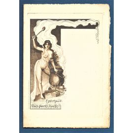 Carte Double Nu Sexy "C Est Chaud Vous Pouvez Bouffer" / Non Carte Postale