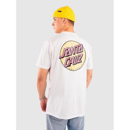 Santa Cruz Wagon Dot Chest T-Shirt Blanc