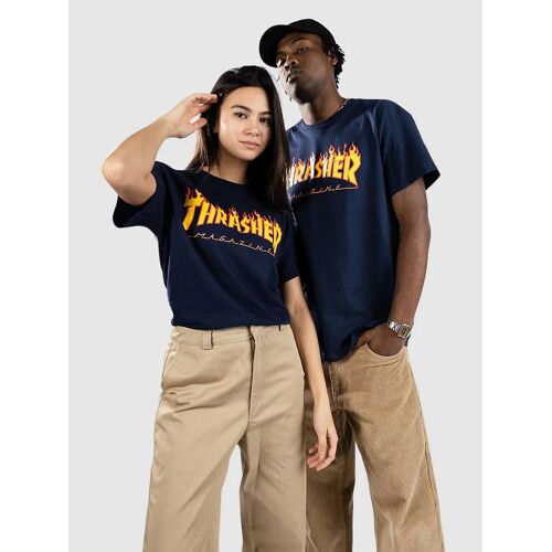 Thrasher Flame T-Shirt Bleu