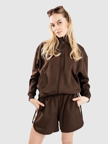 Element Sunday Track Sweat À Capuche Zippé Marron