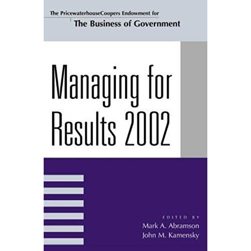Managing For Results 2002