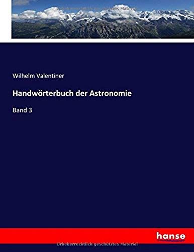 Handwörterbuch Der Astronomie