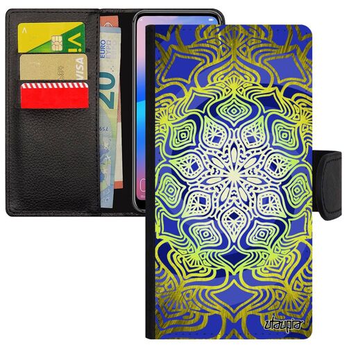 Coque Honor 10 Portefeuille Mandala Indien Fleur Unique Zen Effet 3d Telephone Fantaisie 4g Anti Stress Tibetain Portable Housse De