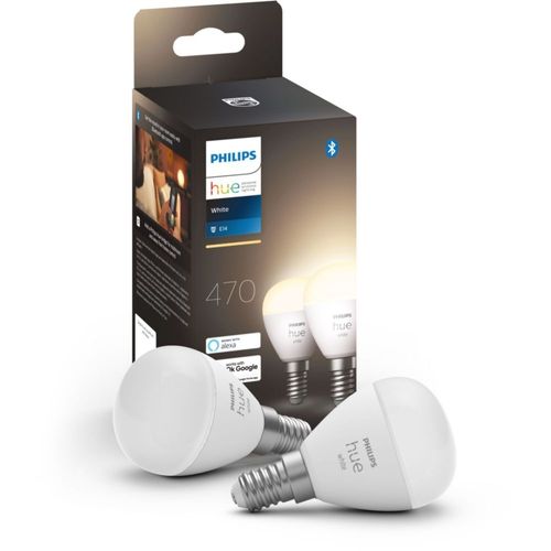 2x Ampoule Connectée Led Philips Hue White Sphérique E14 5.7w (Équivalent 40w) - Pack De 2