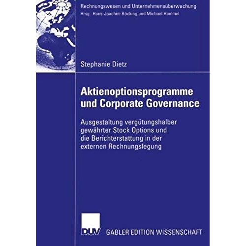 Aktienoptionsprogramme Und Corporate Governance