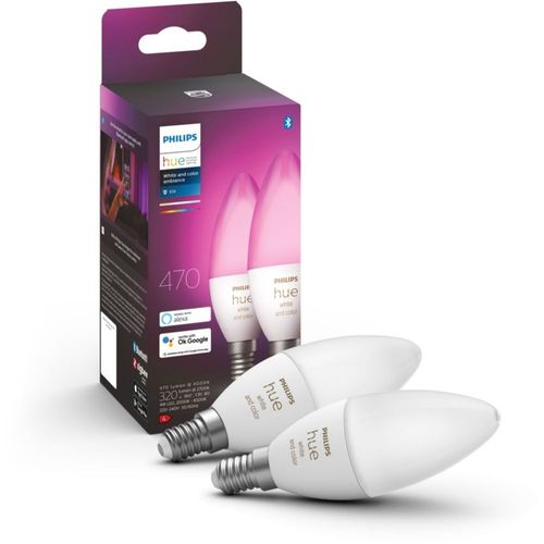 Ampoule Connectée Philips Pack X 2 Ampoules White&colors E14