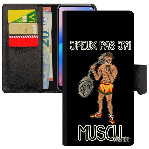 Coque A40 Portefeuille J'peux Pas J'ai Muscu Design Bd Humoristique Humour Comique Musculation Drole Housse Crossfit Samsung Galaxy