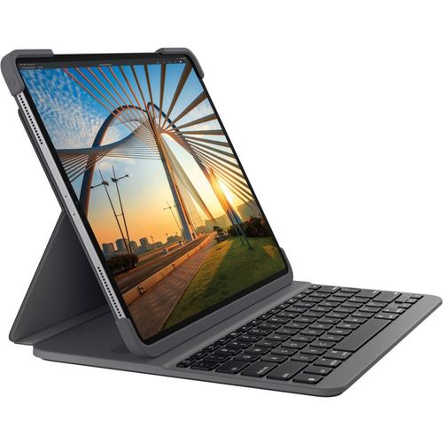 Logitech Slim Folio Pro - Clavier et étui - rétroéclairé - Bluetooth - AZERTY - Français - pour Apple 11-inch iPad Pro (1ère génération, 2e génération)