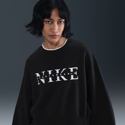 Sweat Oversize À Col Ras-Du-Cou Nike Sportswear Phoenix Fleece Pour Femme - Noir