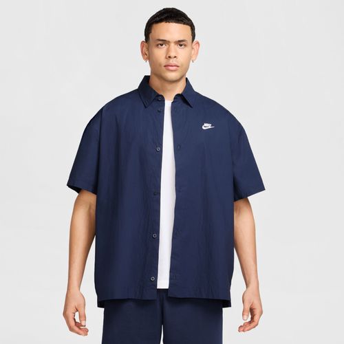 Chemise Boutonnée À Manches Courtes Nike Club Pour Homme - Bleu