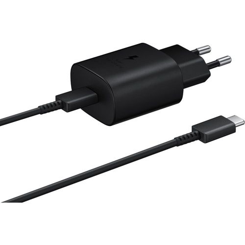 Chargeur Secteur Samsung Ultra Rapide 25w Noir Avec Câble Usb Type-C 1m (Ep-Ta800xb)