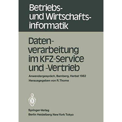 Datenverarbeitung Im Kfz-Service Und -Vertrieb