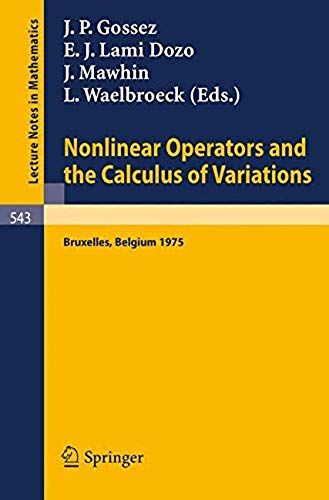 Nonlinear Operators And The Calculus Of Variations