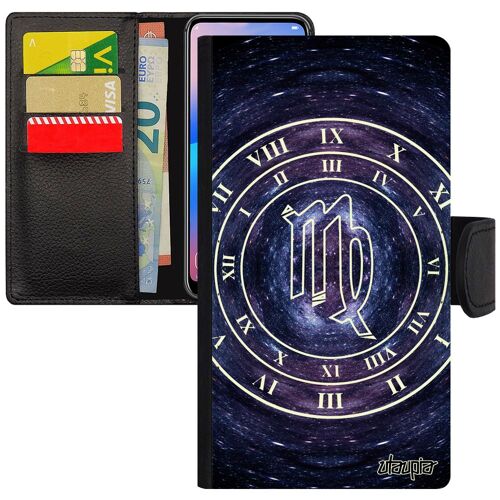 Coque Rabat A5 2016 Simili Cuir Portefeuille Signe Astrologique Vierge Du Zodiaque Ciel Sm-A510f Femme Etoiles Montre Samsung Galaxy