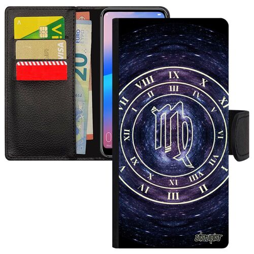 Coque Signe Astrologique Vierge Iphone 15+ Plus À Rabat Femme Aimantée Montre Ciel Horoscope 128 Go Housse Mobile Galaxie Etui