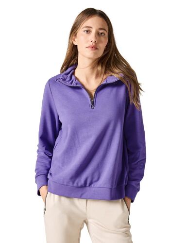 Cecil Femme Sweat-Shirt Avec Broderie In Violet, Gr: Xxl