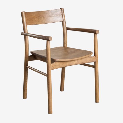 Pack De 2 Chaises De Salle À Manger En Bois De Chêne Mara Signature Bois Foncé