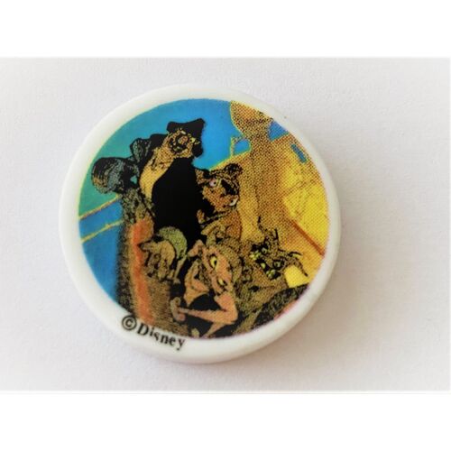 Fève Plate Ronde Planète Au Trésor Silver Et Les Aliens 2003 / Disney